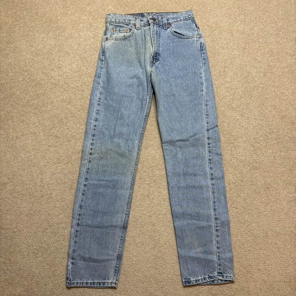 Vtg Levis 505 Jeans 28x31 Light Blue Wash Regular‎ Straight Leg Denim Pants 90s